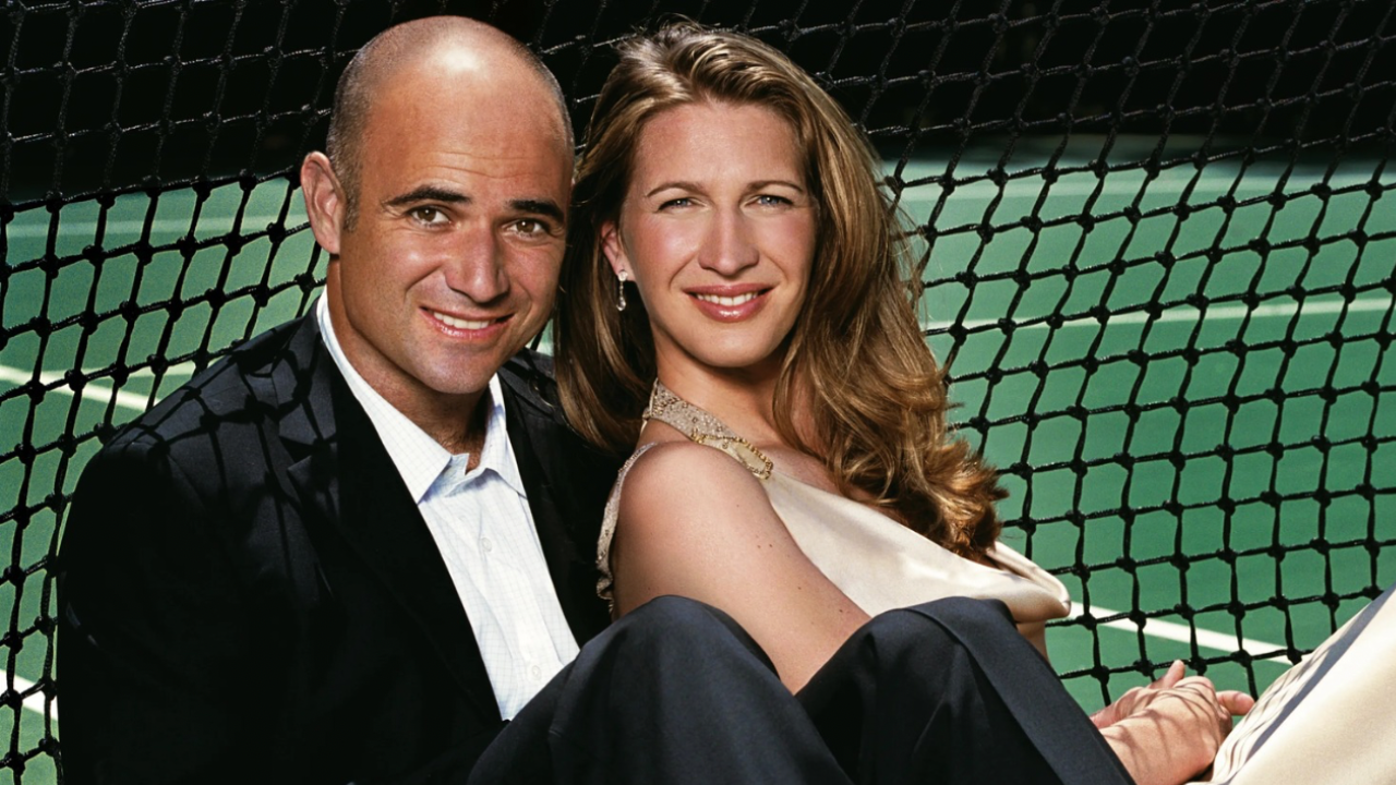 Andre Agassi gets flirty with Steffi Graf during her rare appearance that melts fans