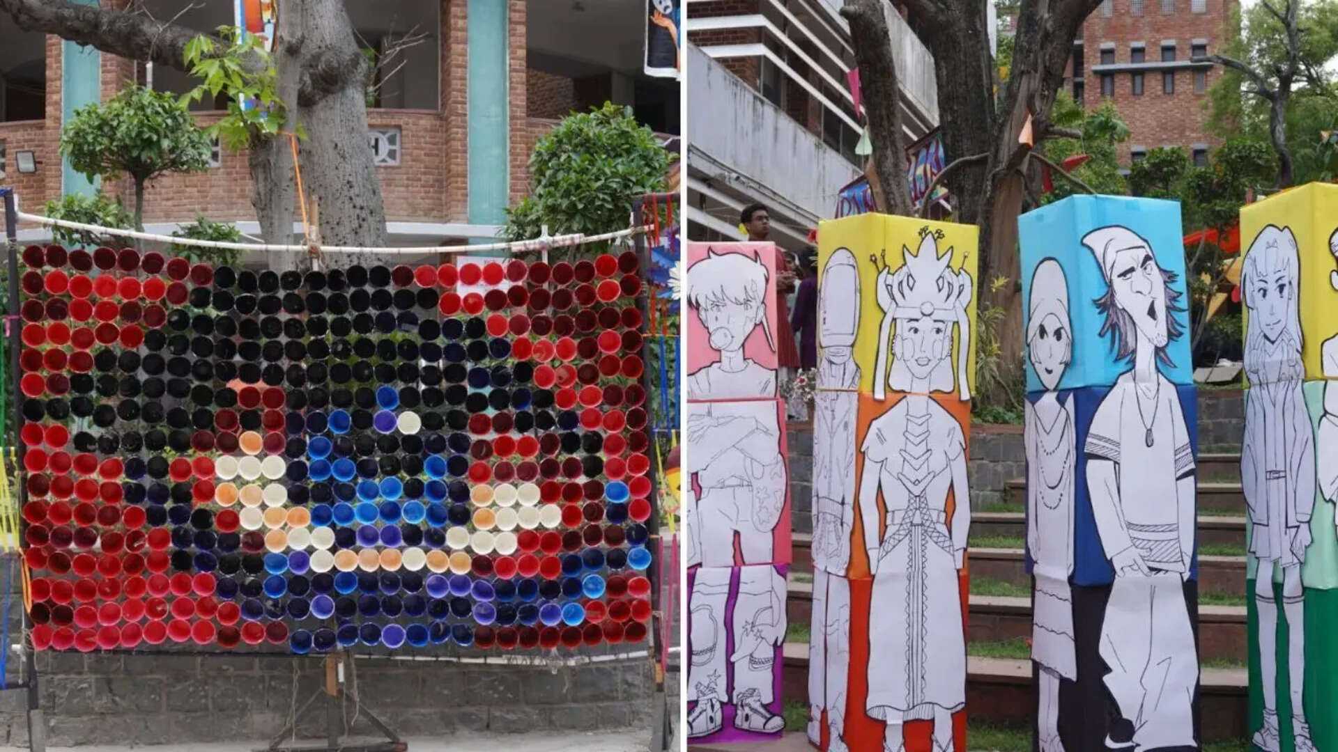 The layout of the amphitheatre created a walkthrough-style experience, prompting visitors to move through the space and engage closely with the artworks