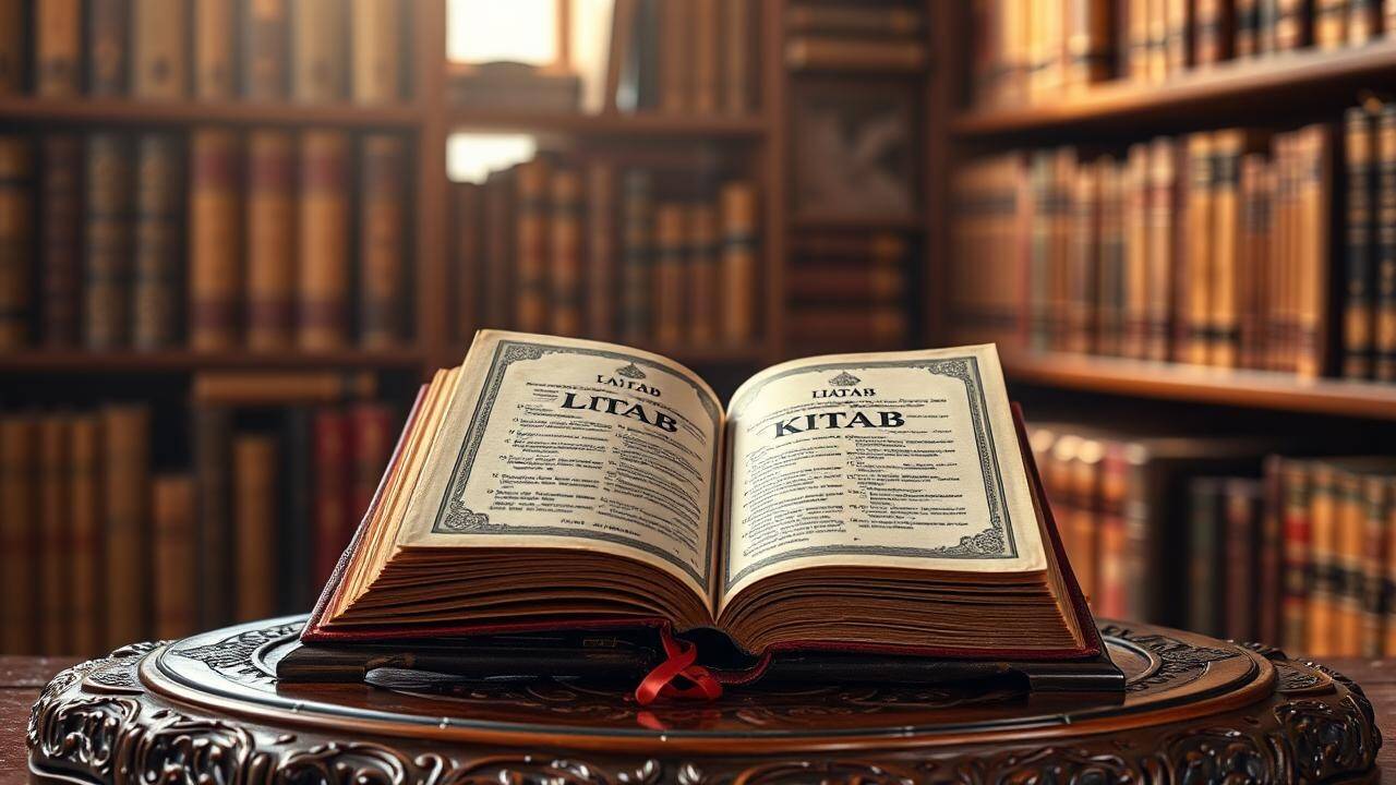 Lal Kitab on Antique Table