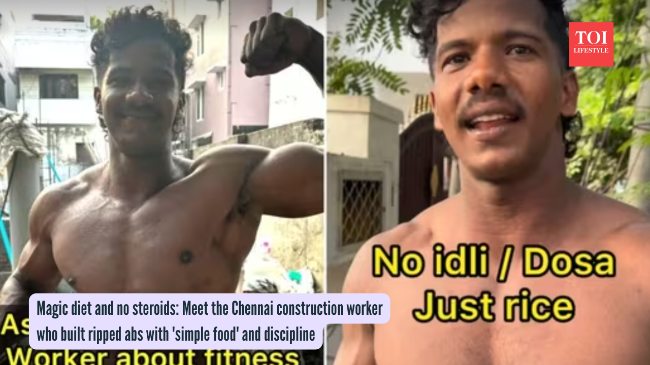 Magic diet and no steroids Meet the Chennai construction worker who built ripped abs with 'simple food' and discipline