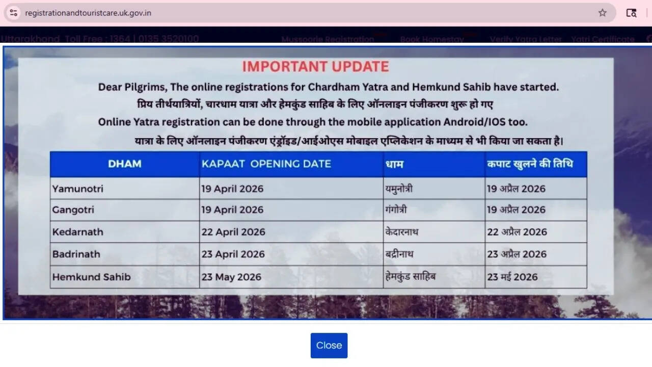 Char Dham registration