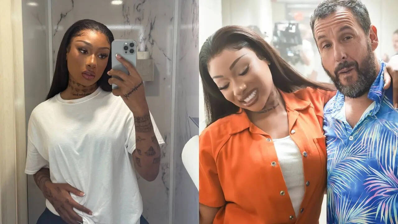Megan Thee Stallion and Adam Sandler