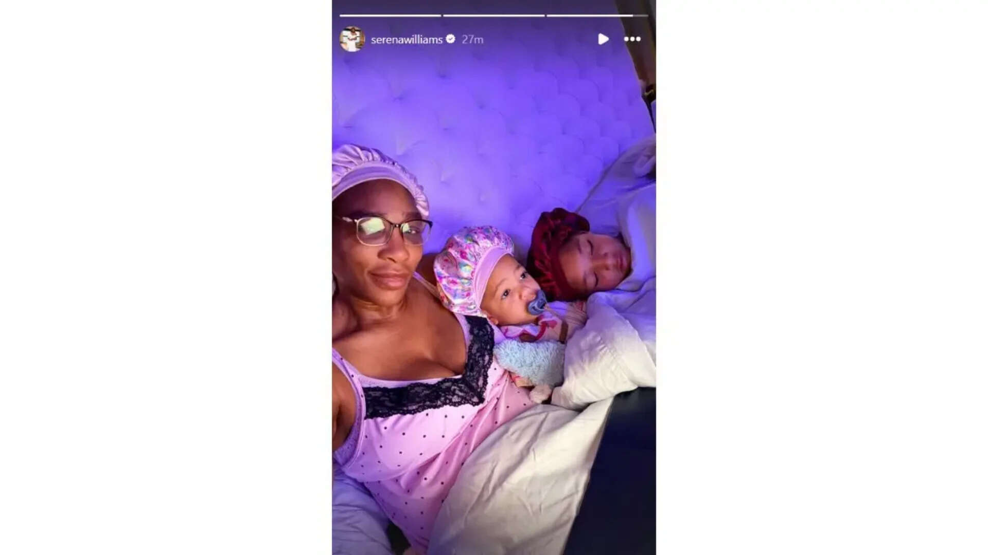 Serena Williams with her kids