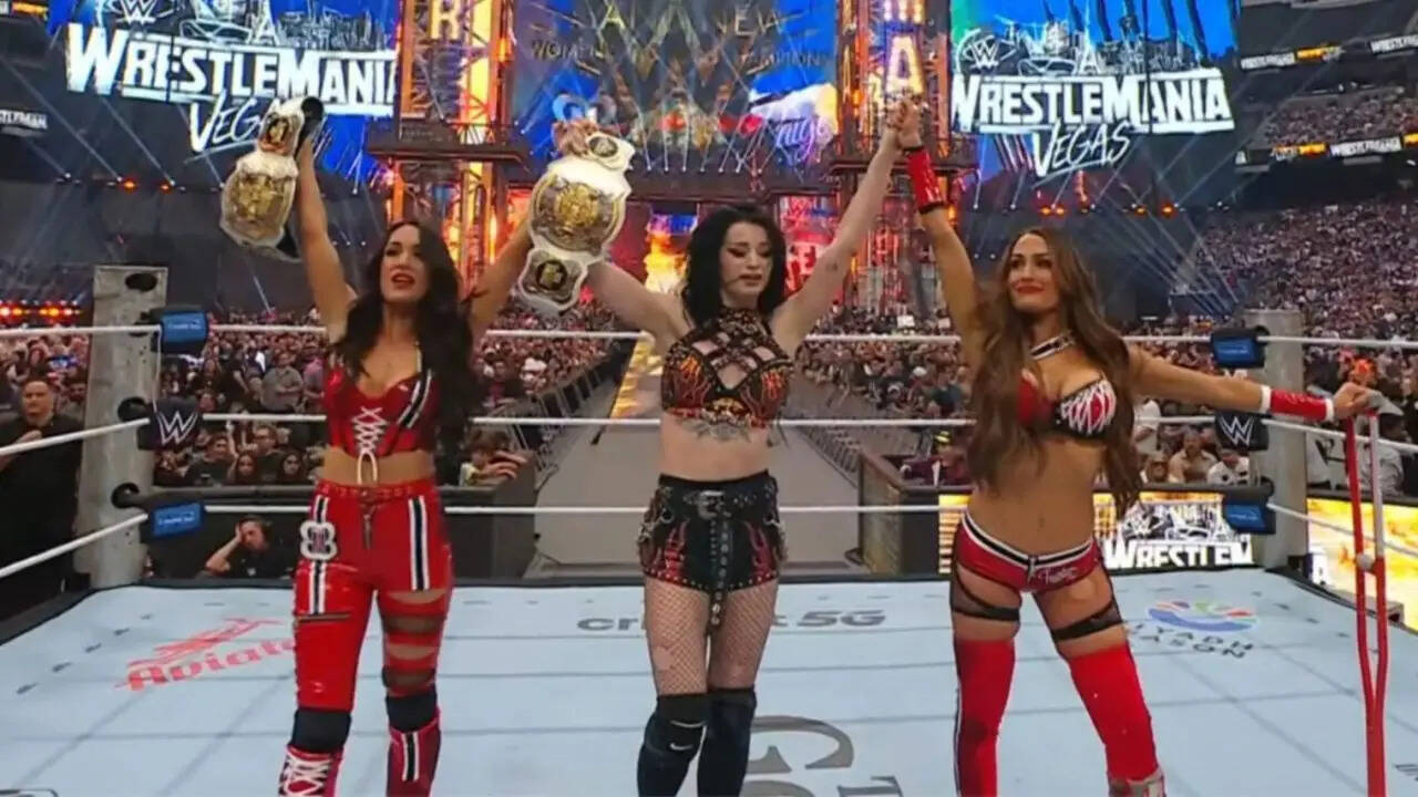 Paige with Bella Twins