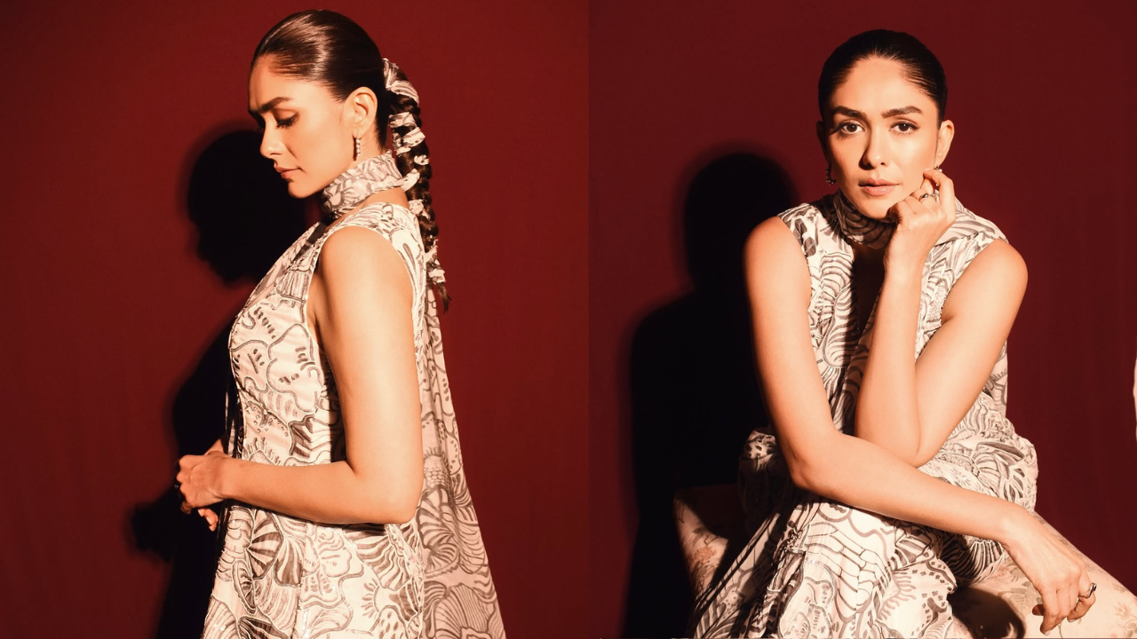 Mrunal Thakur’s Graphic Kurta Era Is Loud and Sharp