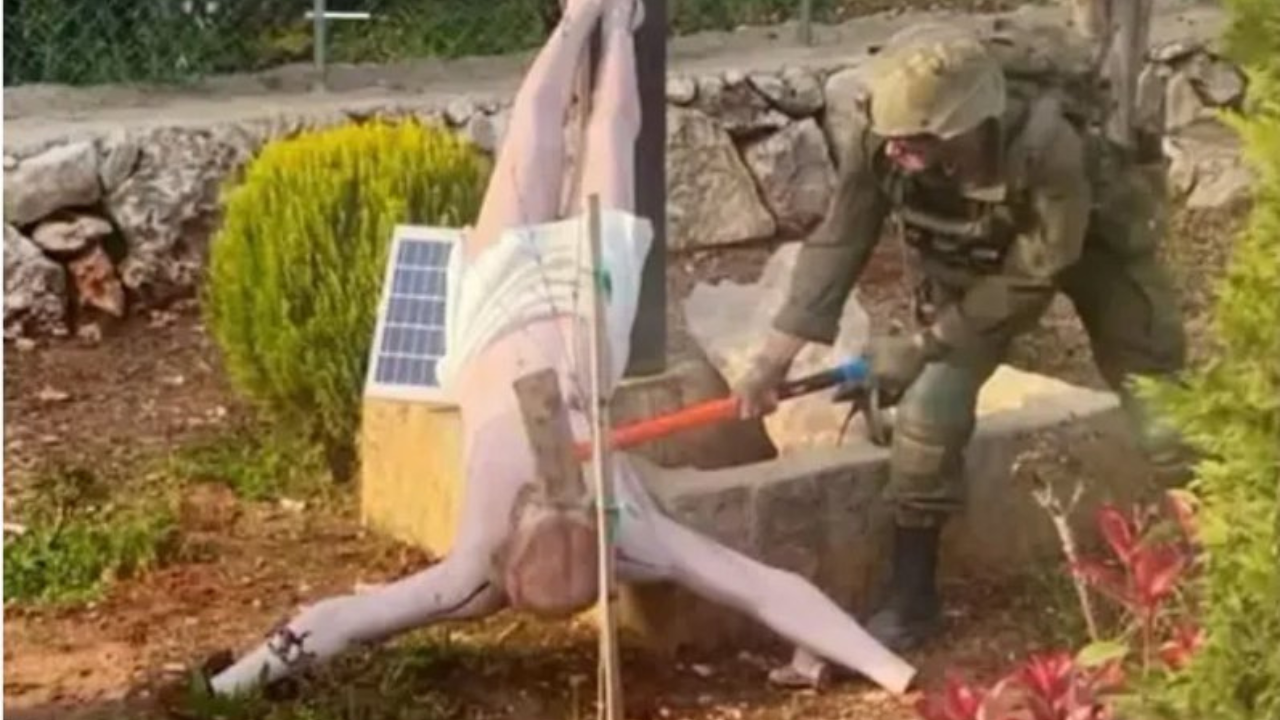 Image of IDF soldier striking Jesus statue in Lebanon sparks outrage