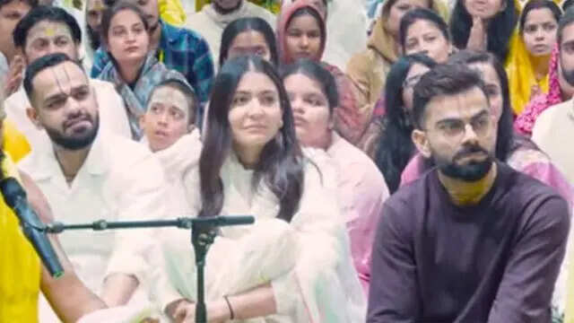 Virat Kohli, Anushka Sharma visit Vrindavan during RCB break; videos go viral