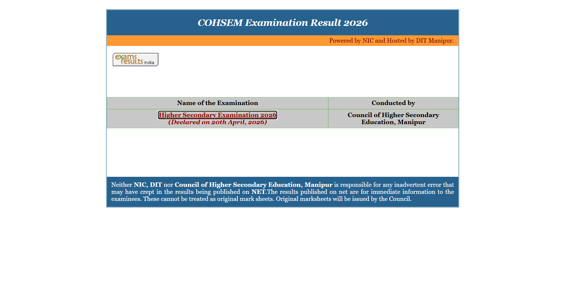 Manipur Board HSE result 2026: Is the website down? Check direct link to download Class 12 scores here