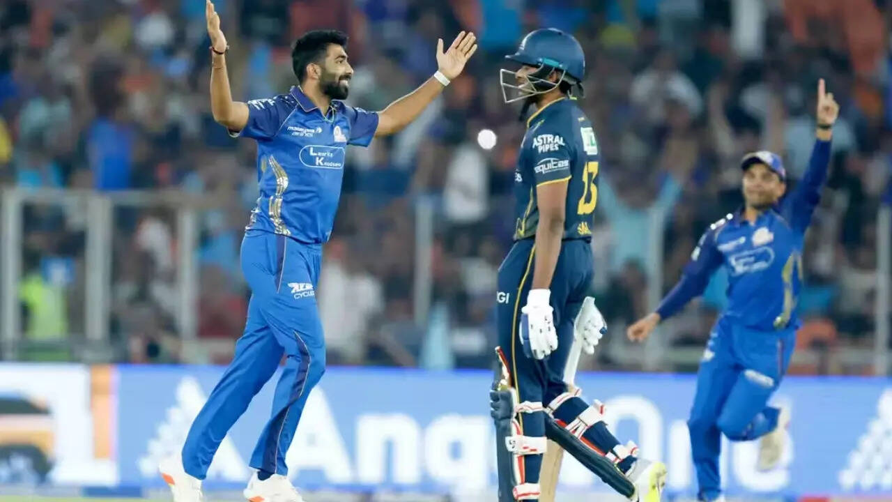 MI vs GT Live, IPL: Bumrah leads attack as MI hunt in a pack; half of GT batting back in dugout