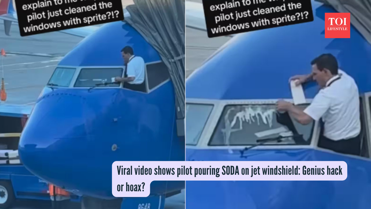 Viral video shows pilot pouring SODA on jet windshield Genius hack or hoax