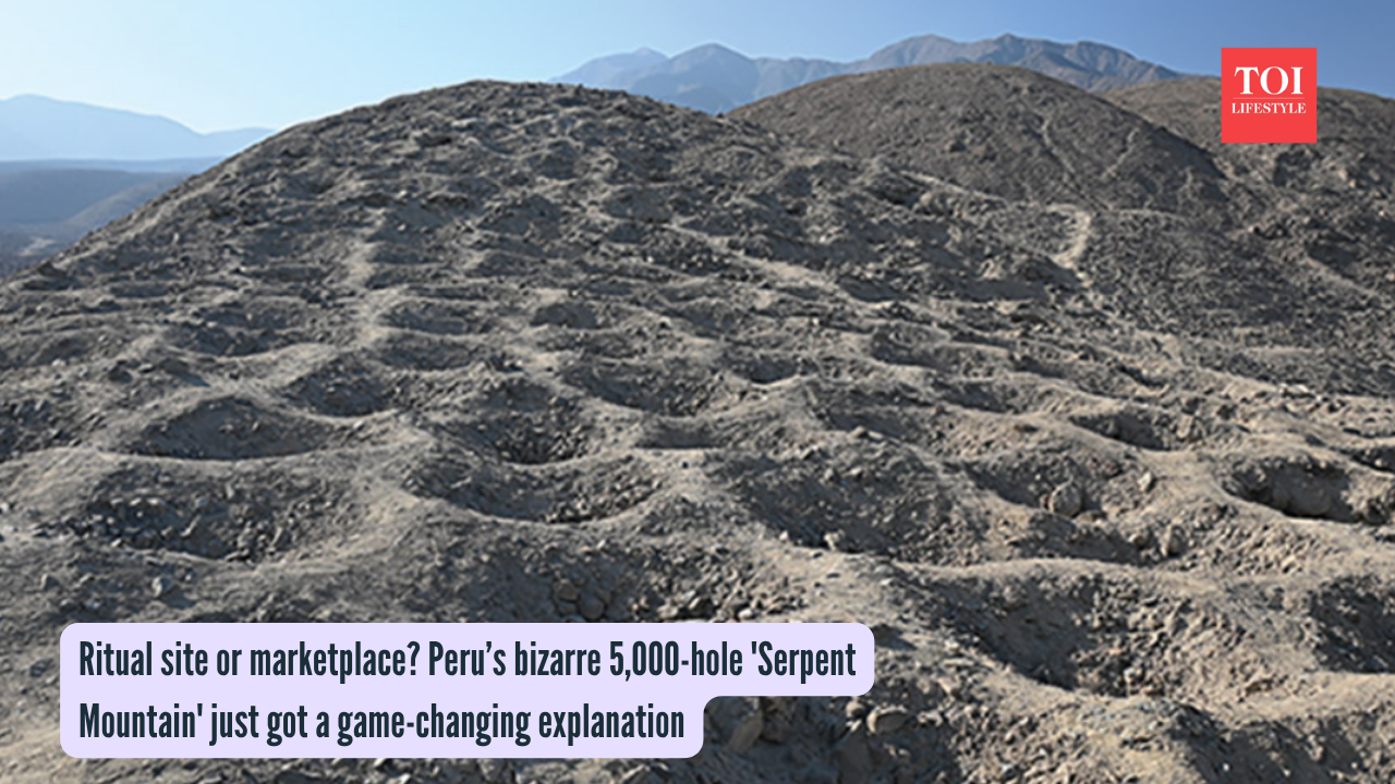 Ritual site or marketplace Peru's bizarre 5,000-hole 'Serpent Mountain' just got a game-changing explanation