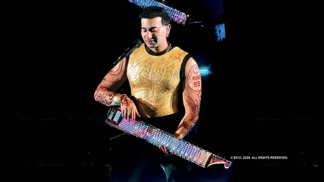 "Shoutout to my dad for making this wonderful sitar, it is called SITARA," said Rishab​