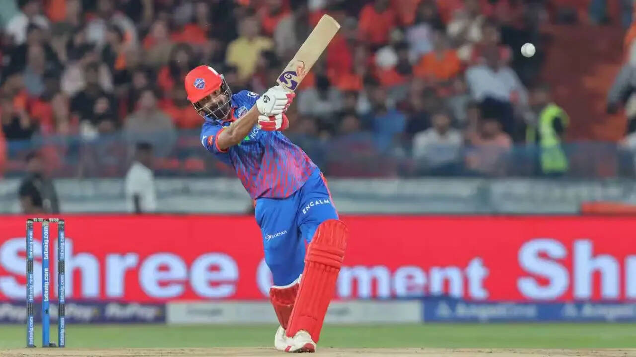 IPL Live Score: KL Rahul, Nitish steady DC's ship in 243 chase