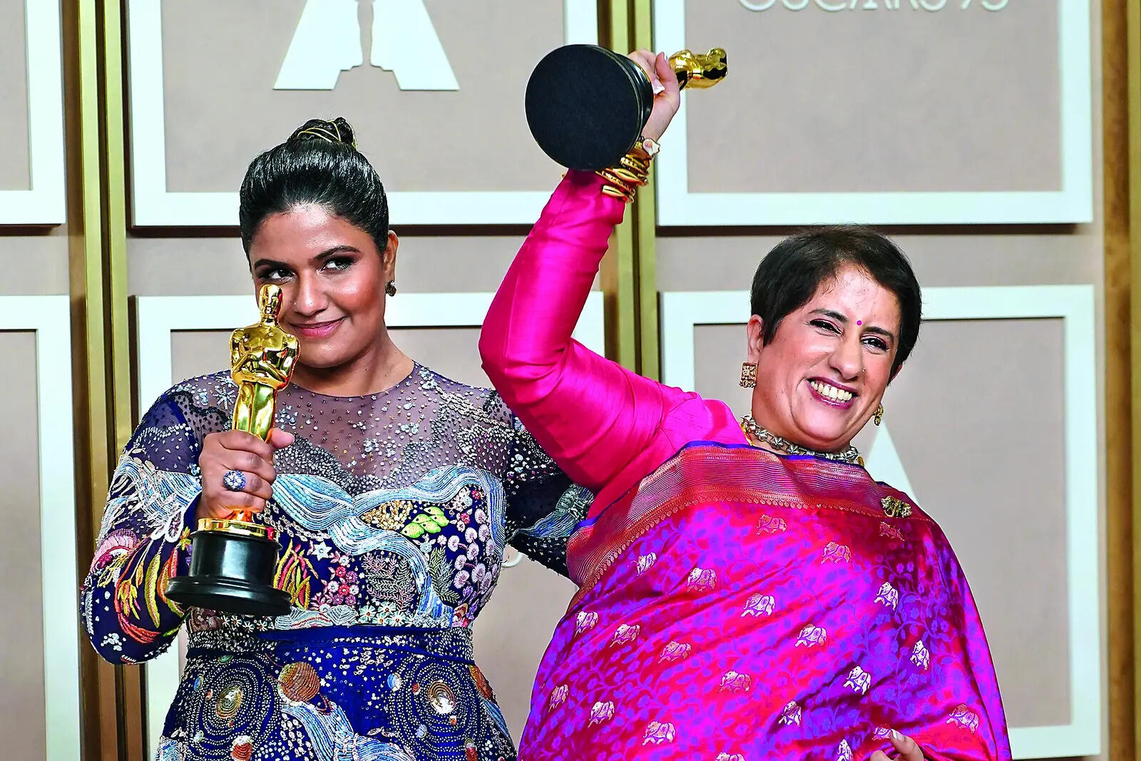 Guneet at the Oscars for The Elephant Whisperers in 2023. It won Best Documentary Short Film