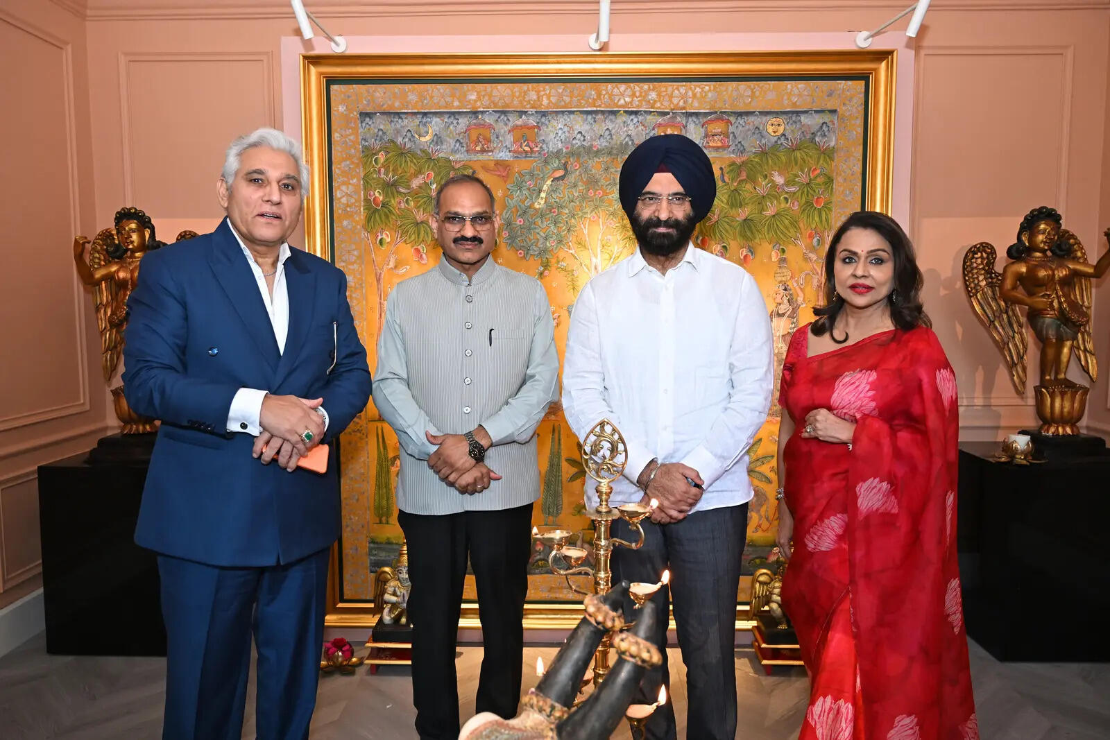 (L-R) Navin Ansal, Anil Sharma, Manjinder Singh Sirsa, and Raseel Gujral Ansal