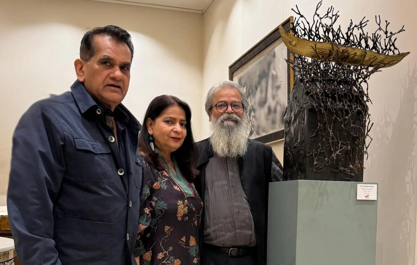 L-R: Amitabh Kant, Ranjeeta Kant and K. S. Radhakrishnan