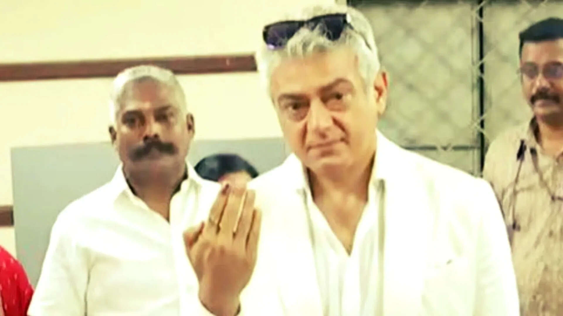 Ajith Kumar arrives in style to cast his vote