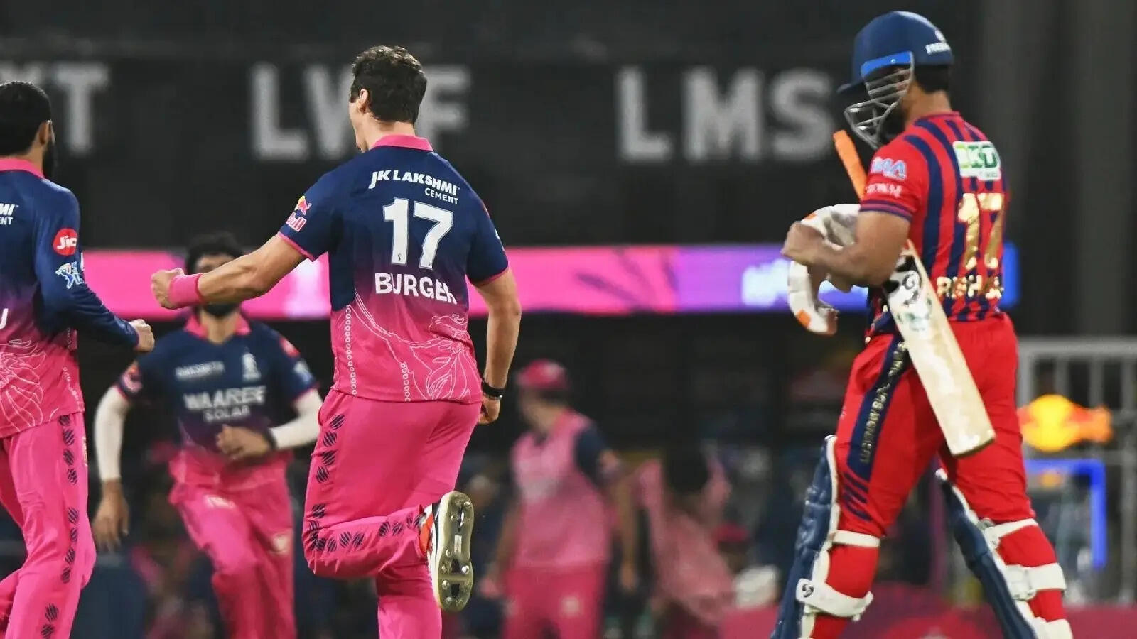 Nandre Burger fined for send-off gesture to Pant in RR vs LSG match