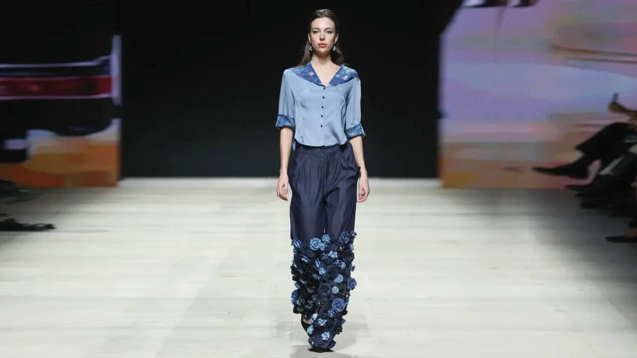 Designer Yan Haoyi translated elements of China’s natural beauty into fluid shapes and asymmetrical draping