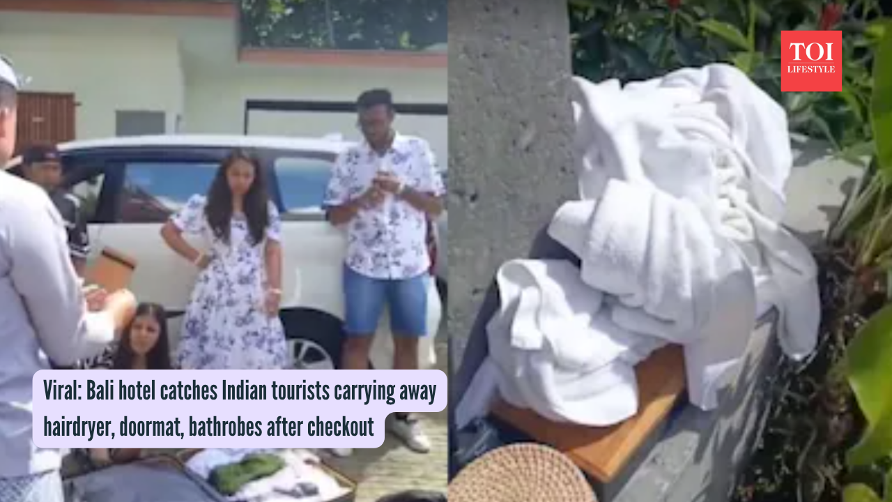 Viral Bali hotel catches Indian tourists carrying away hairdryer, doormat, bathrobes after checkout