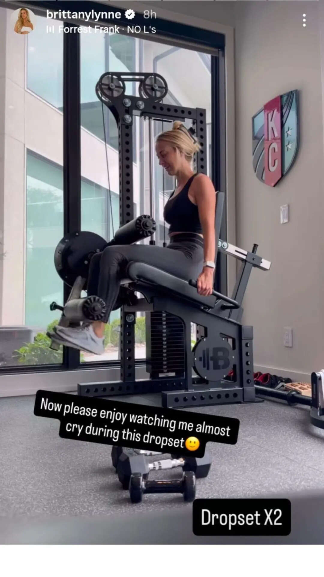 Brittany Mahomes intense gym workout
