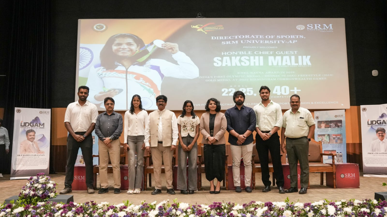 Sakshi Malik Inaugurates UDGAM 2026 Sports Fest at SRM University-AP