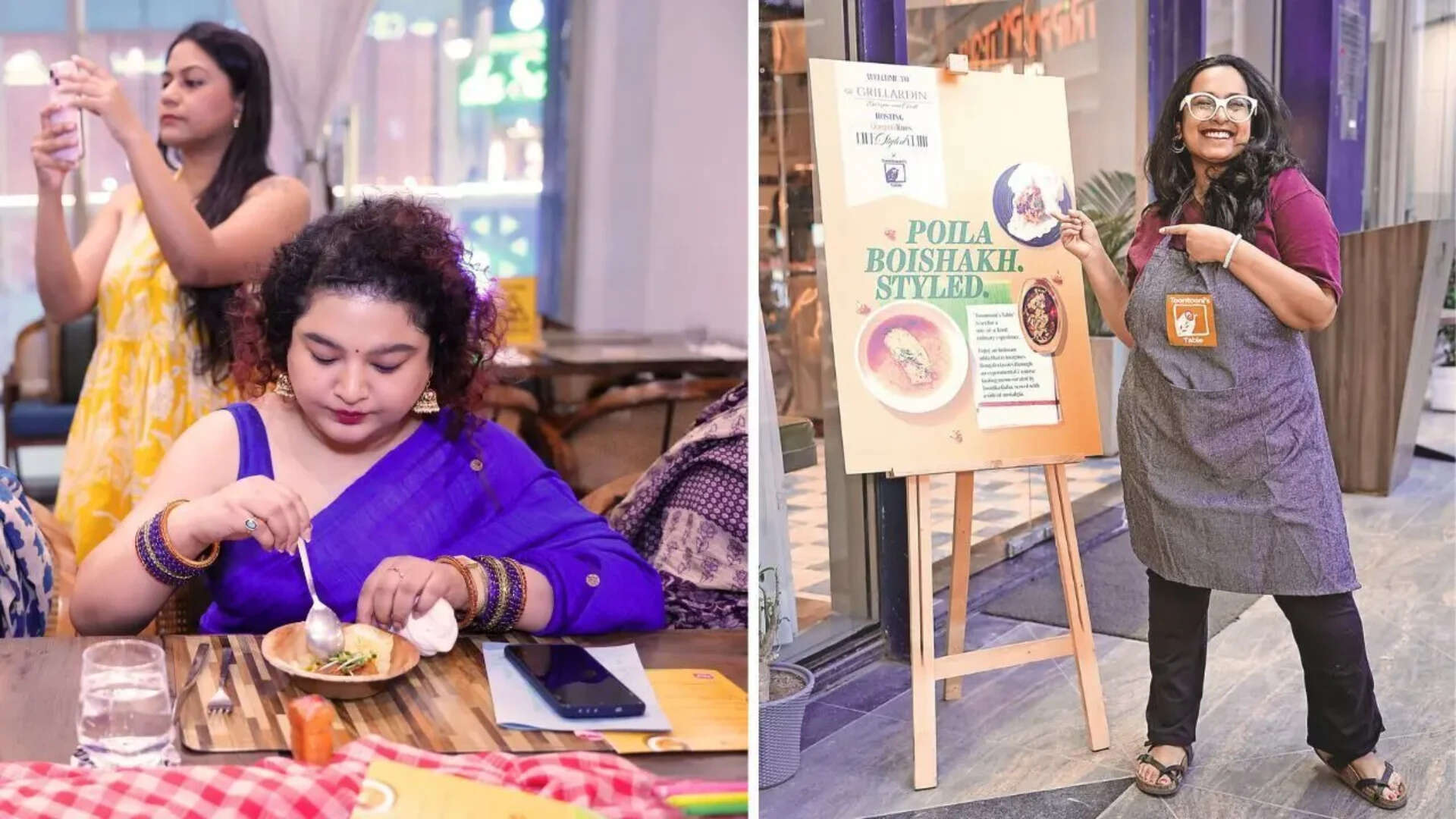 Toonika Guha (R )regularly hosts supper clubs across the city, blending modern interpretations with classic Bengali dishes while centering the idea of community dining<br>
