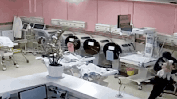 CCTV captures chaos at Iran hospitals amid strikes; patients and staff seen scrambling