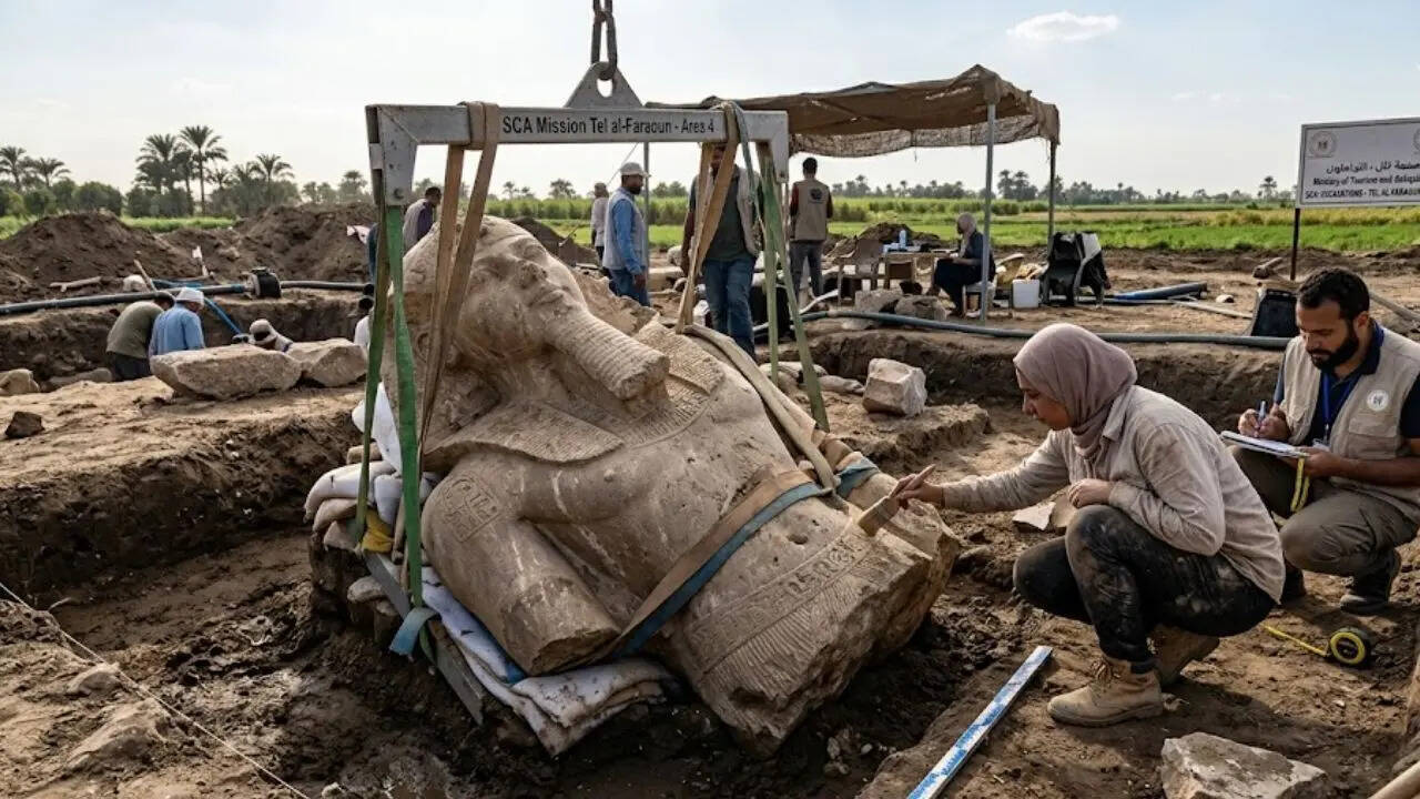 Giant Ramesses II statue fragment found in Nile Delta, revealing new clues about ancient Egypt