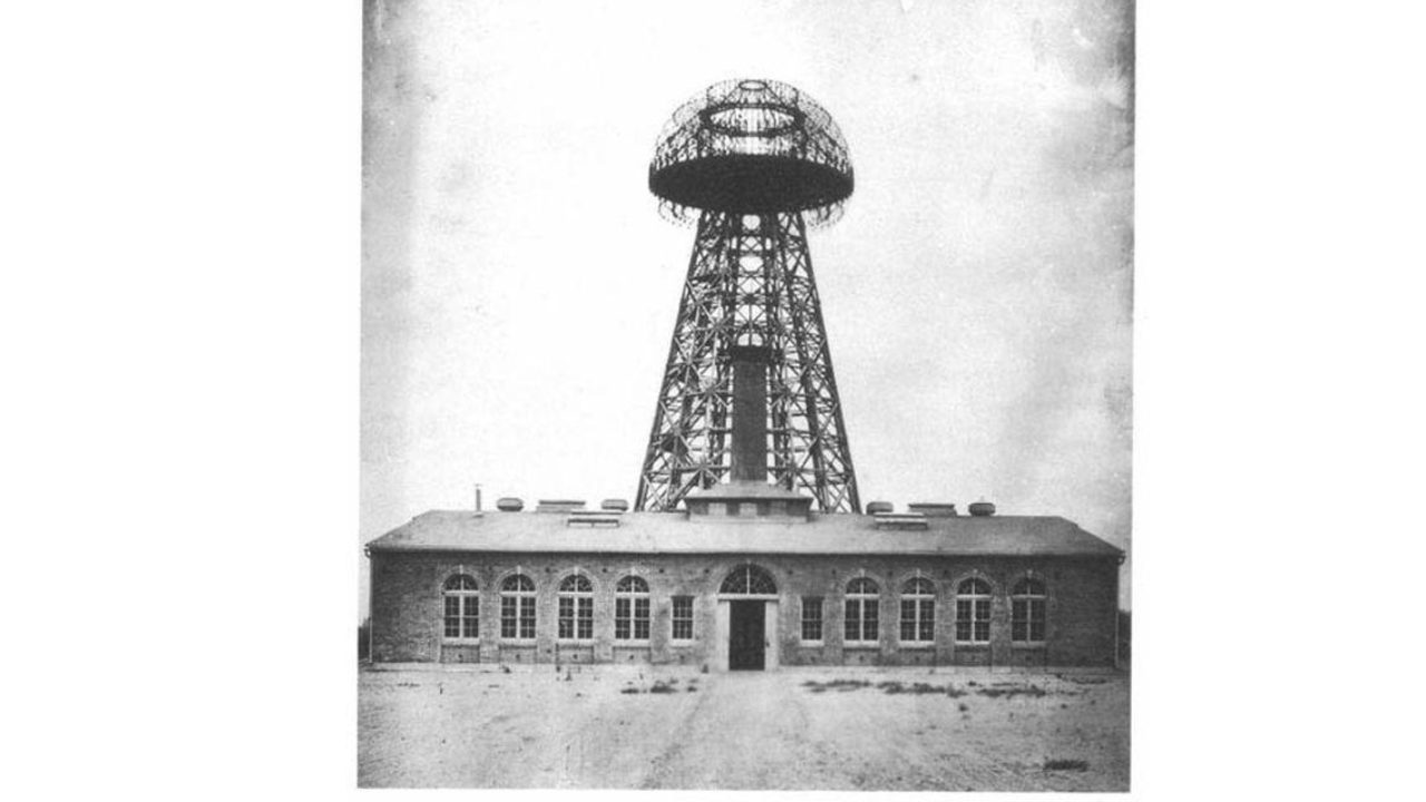 Wardenclyffe Tower on Long Island, New York, built by Nikola Tesla in the early 1900s as part of his ambitious plan for wireless communication and power transmission.