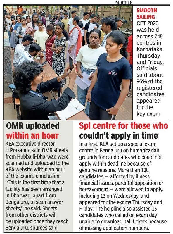 Common Entrance Test 2026: Karnataka college staff suspended, booked over ‘janivara’ row