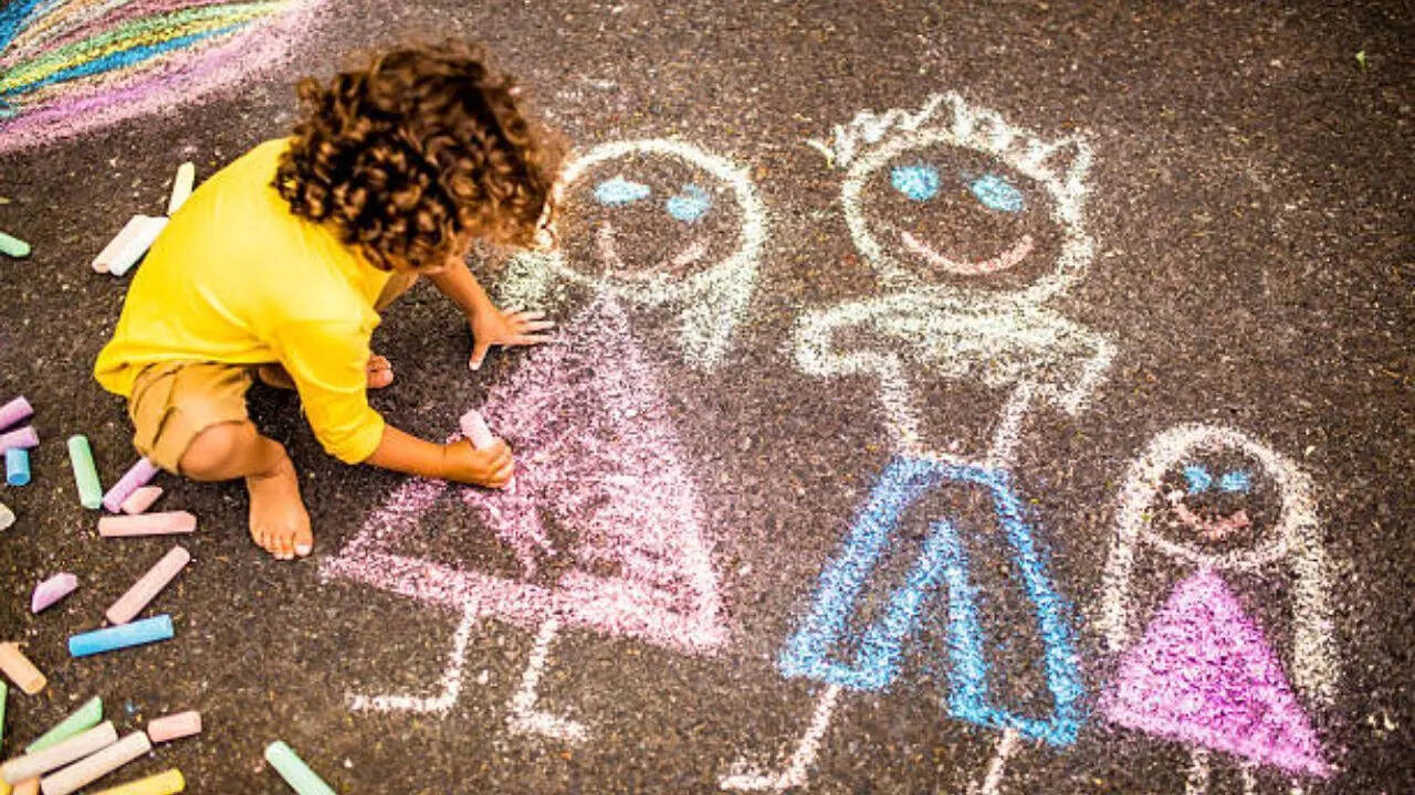 Ants don't like chalk as it disrupts their scent trail.