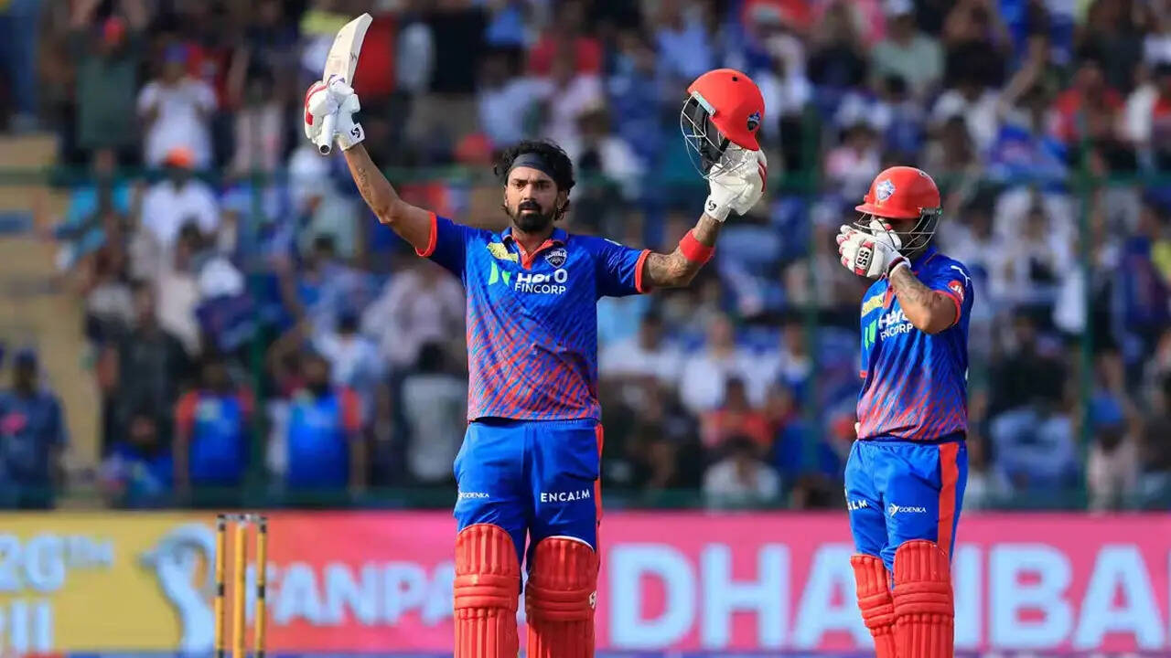 IPL LIVE: KL Rahul-Nitish Rana blitz puts DC on course for massive total