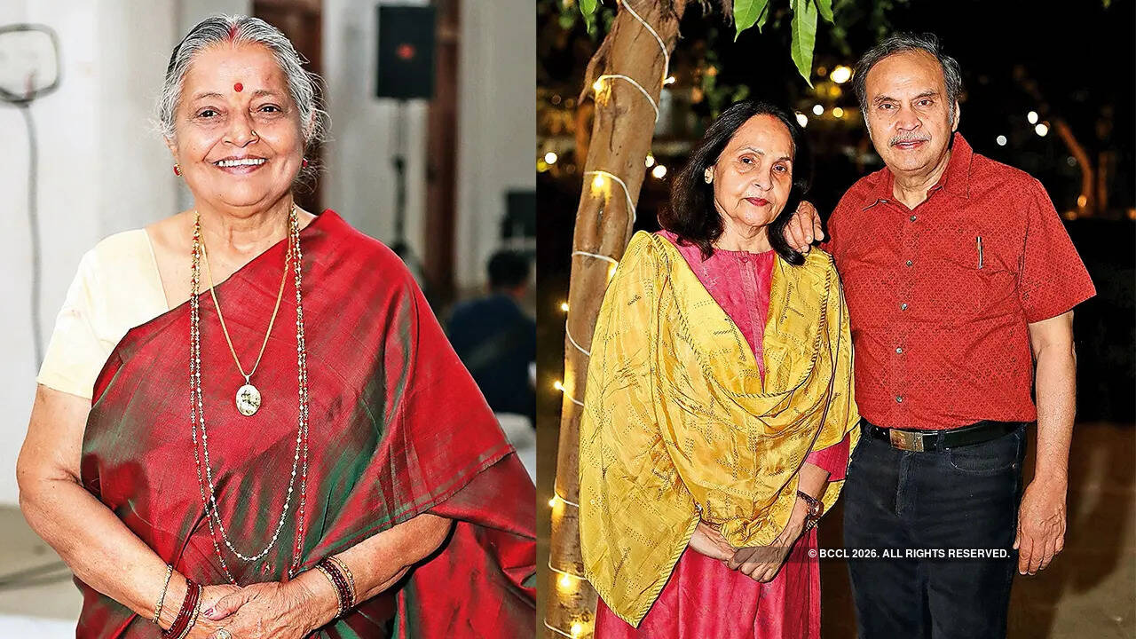 (L) Manorama (R) Manjula and Alok