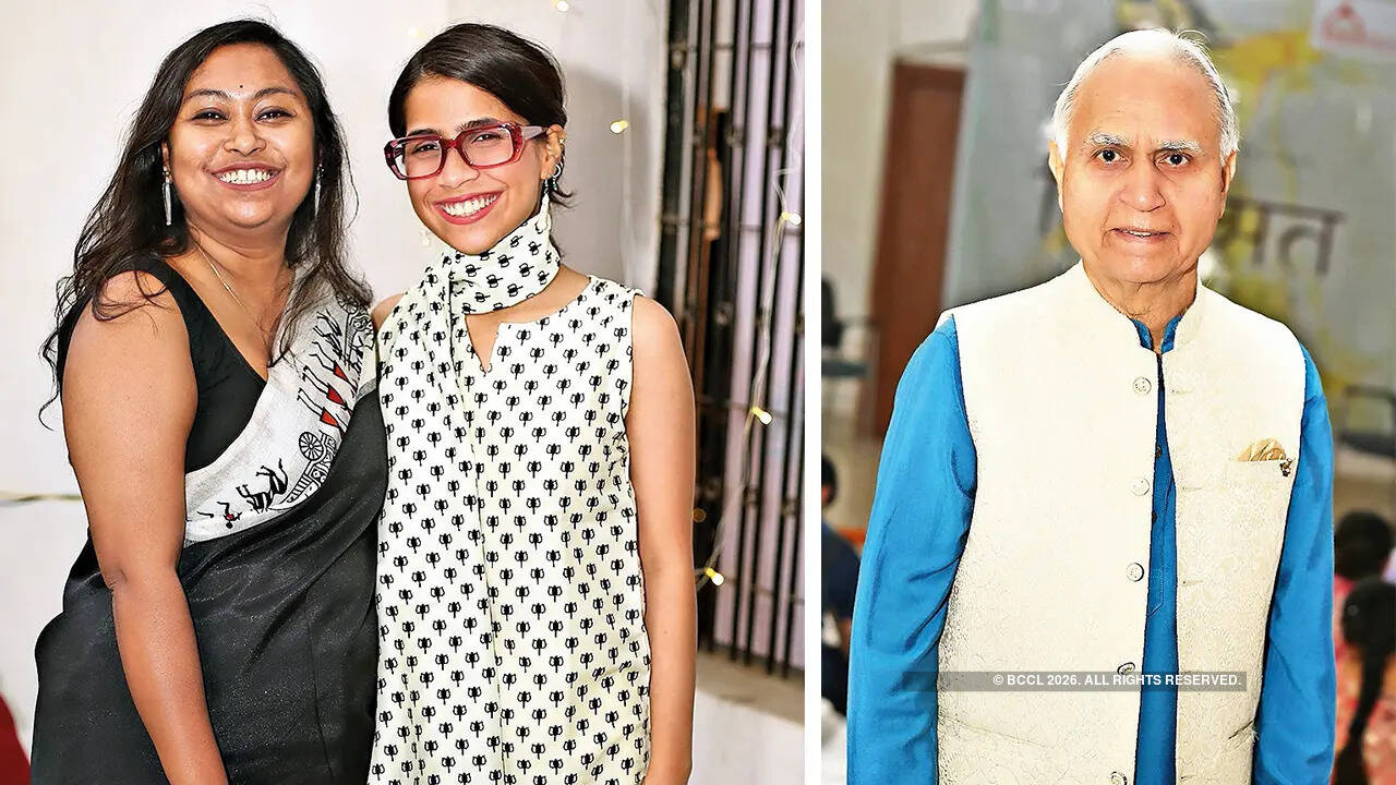 (L) Shruti and Aditi (R) Ravi Bhatt