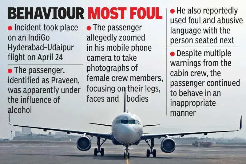 Drunk flyer films female crew