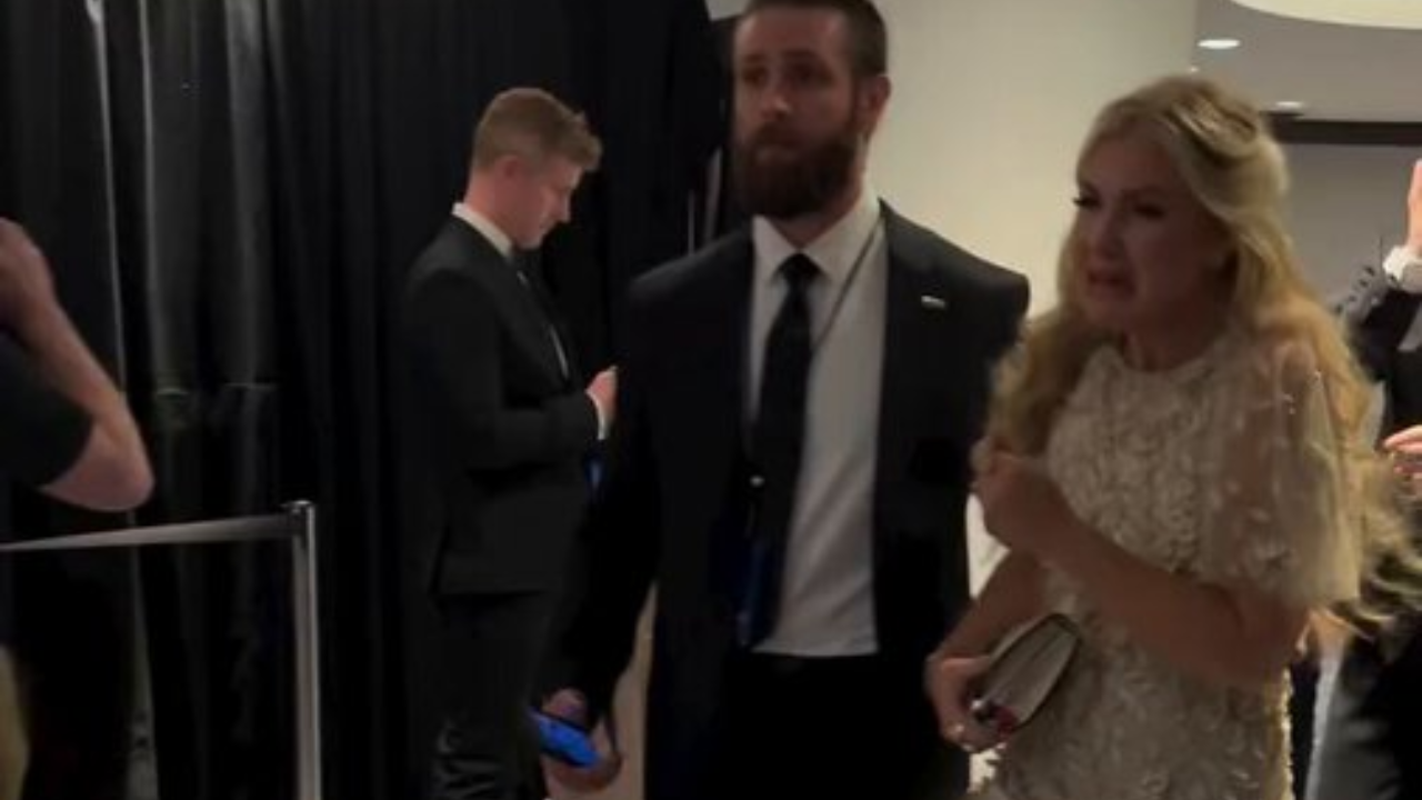 ‘I just want to go home’: Tearful Erika Kirk escorted out after White House Correspondents' Dinner shooting