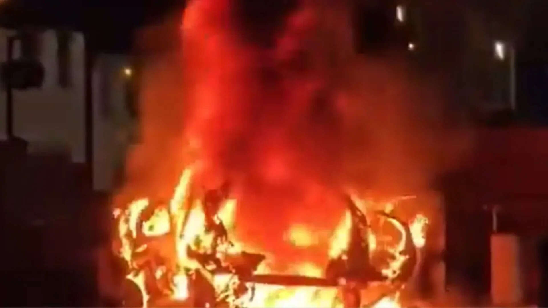 Residents evacuated after car explosion outside Northern Ireland police station