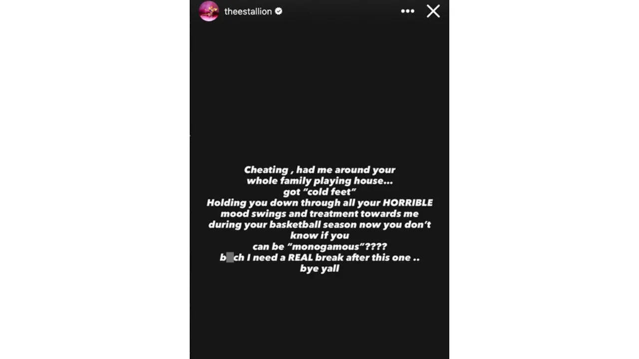 Megan Thee Stallion Instagram Story