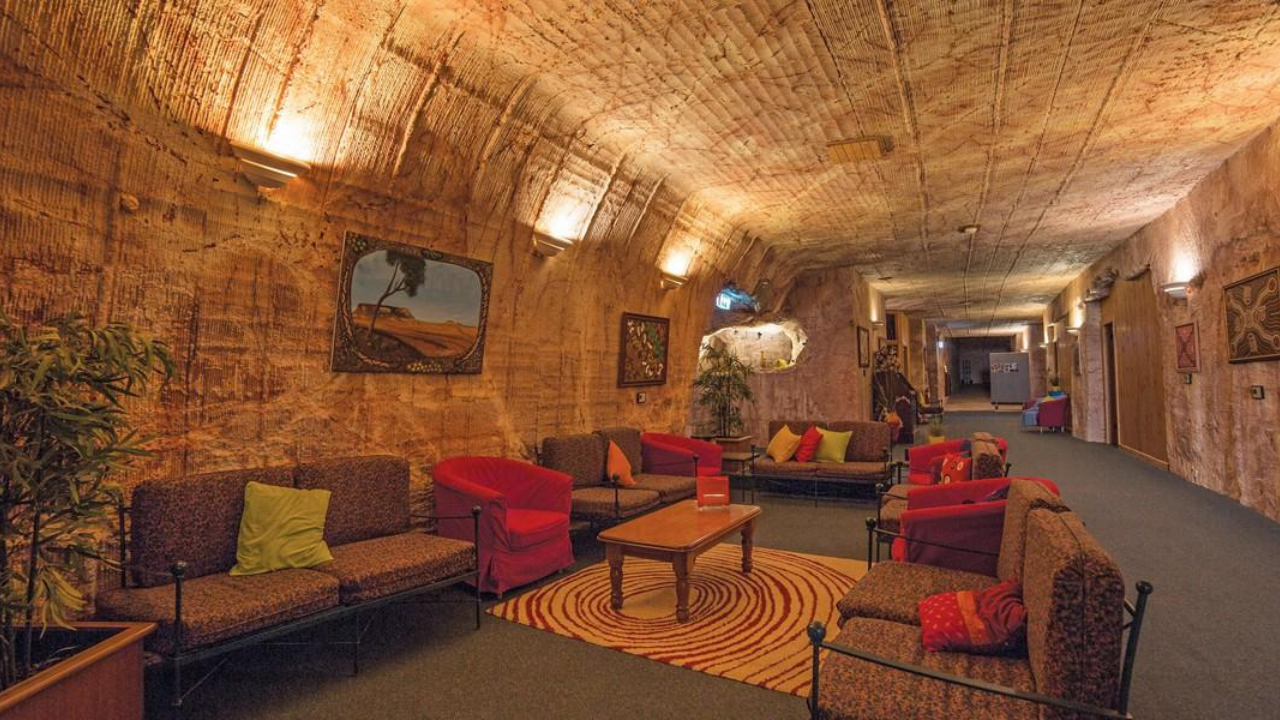An underground world: The Australian town where life exists beneath the ground, with churches and hotels under the desert