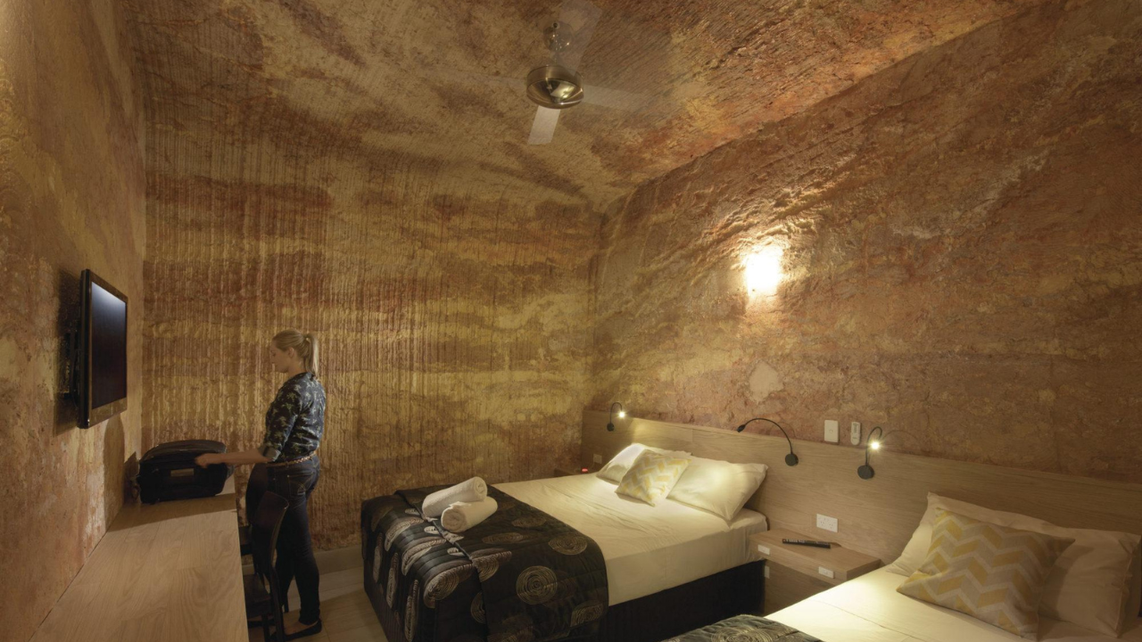 A bedroom in Coober Pedy