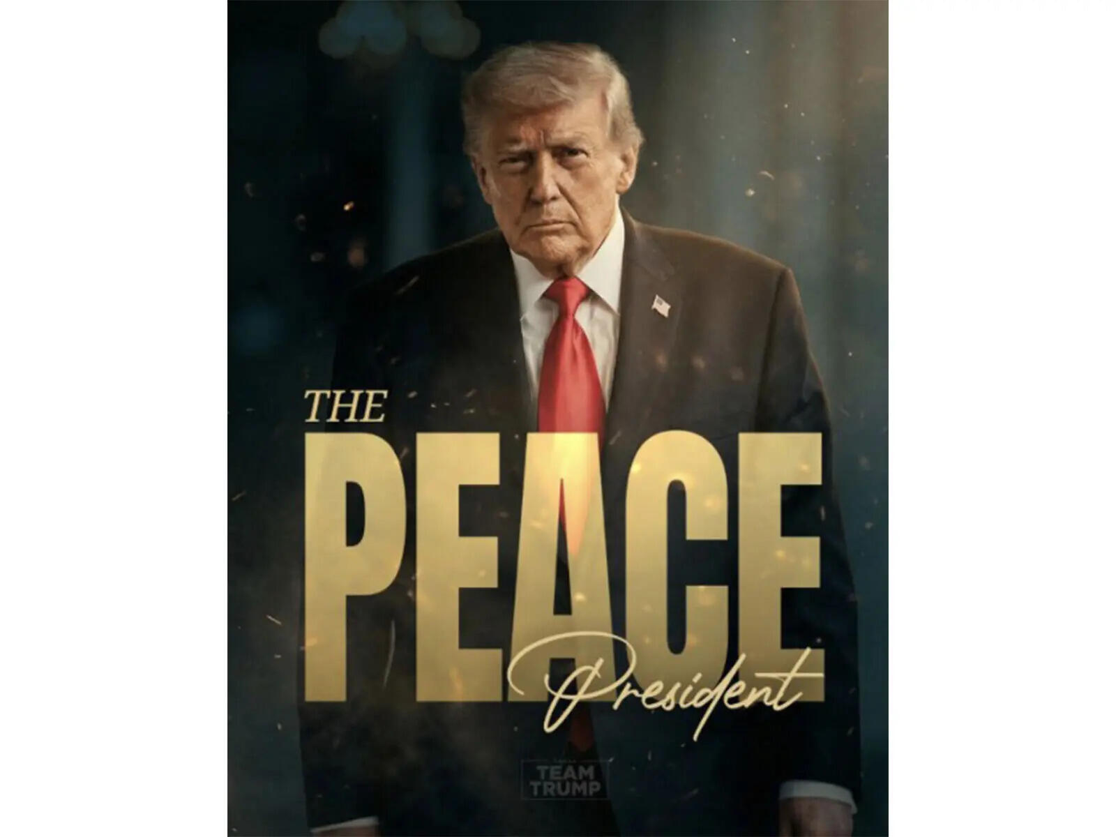 US President Donald Trump shares a post claiming him to be "The Peace President"