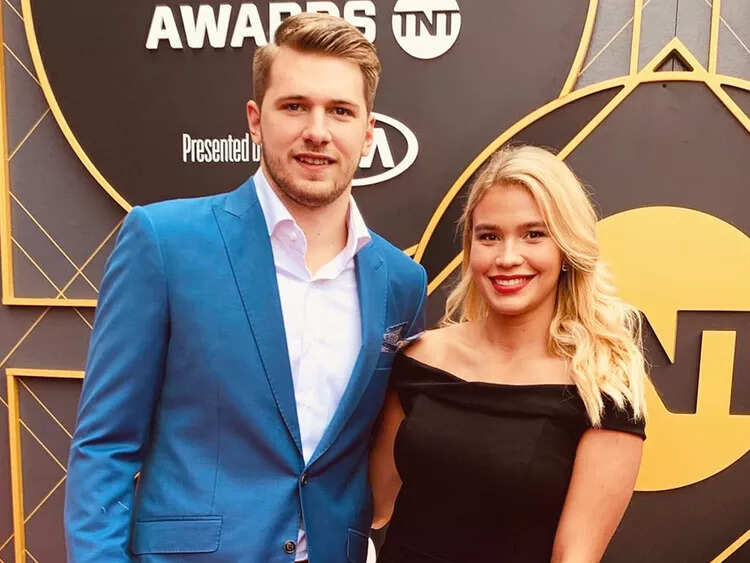 Luka Doncic and Anamaria Goltes