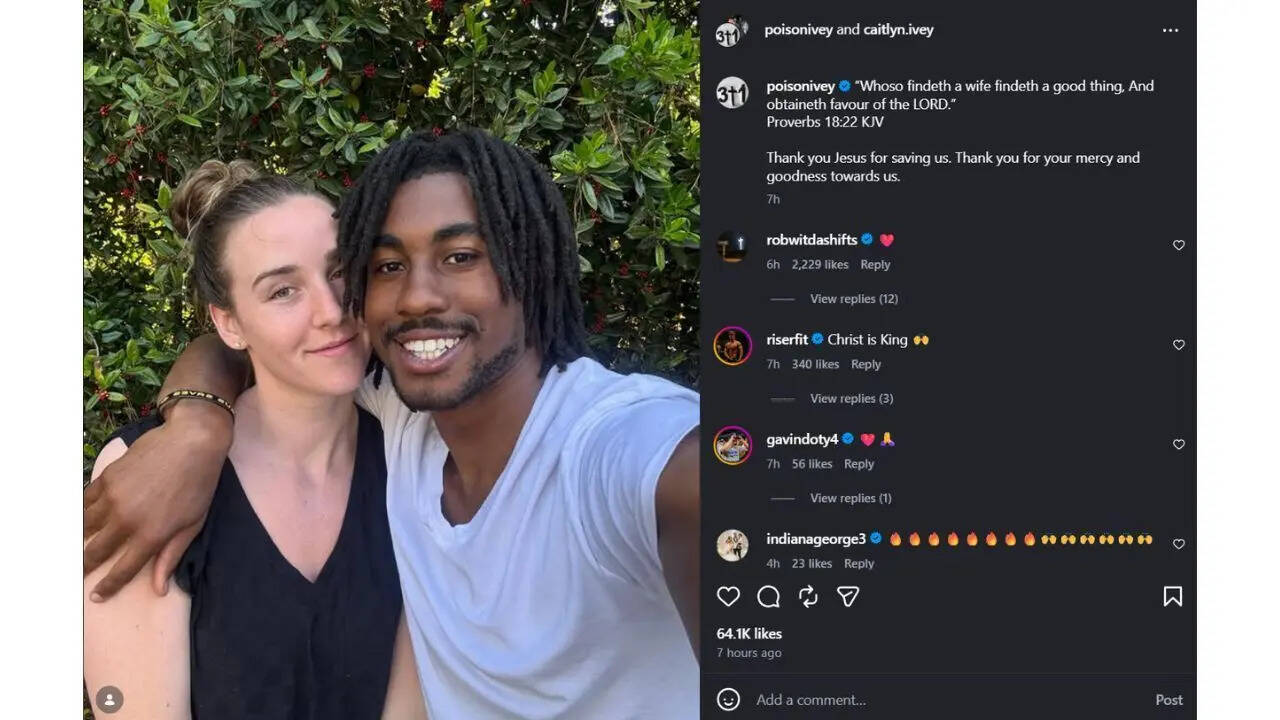 Jaden Ivey and his wife, Caitlyn