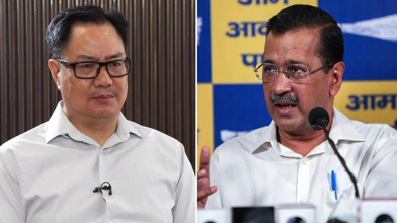 'All good people left Kejriwal': Rijiju hits back at 'coercion' charge as 7 RS MPs join BJP