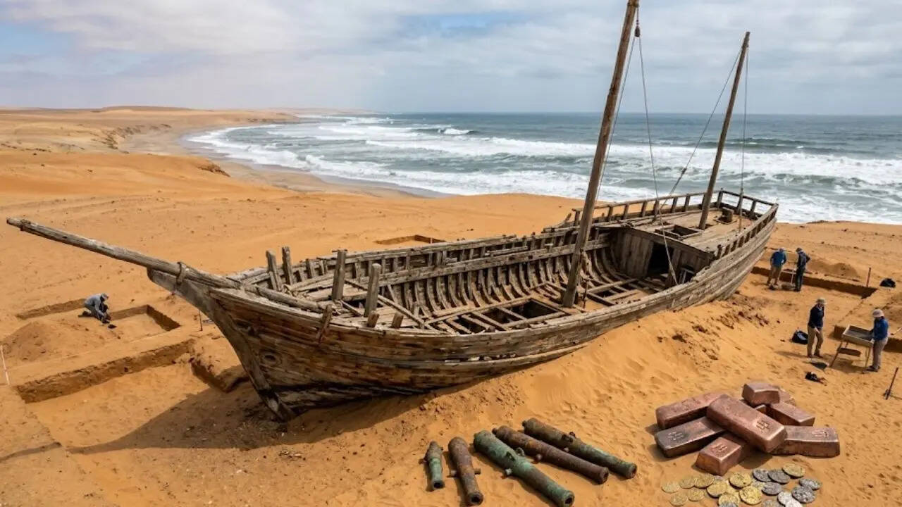 Lost since 1533: This Renaissance merchant ship has resurfaced in the Namib Desert after 500 years