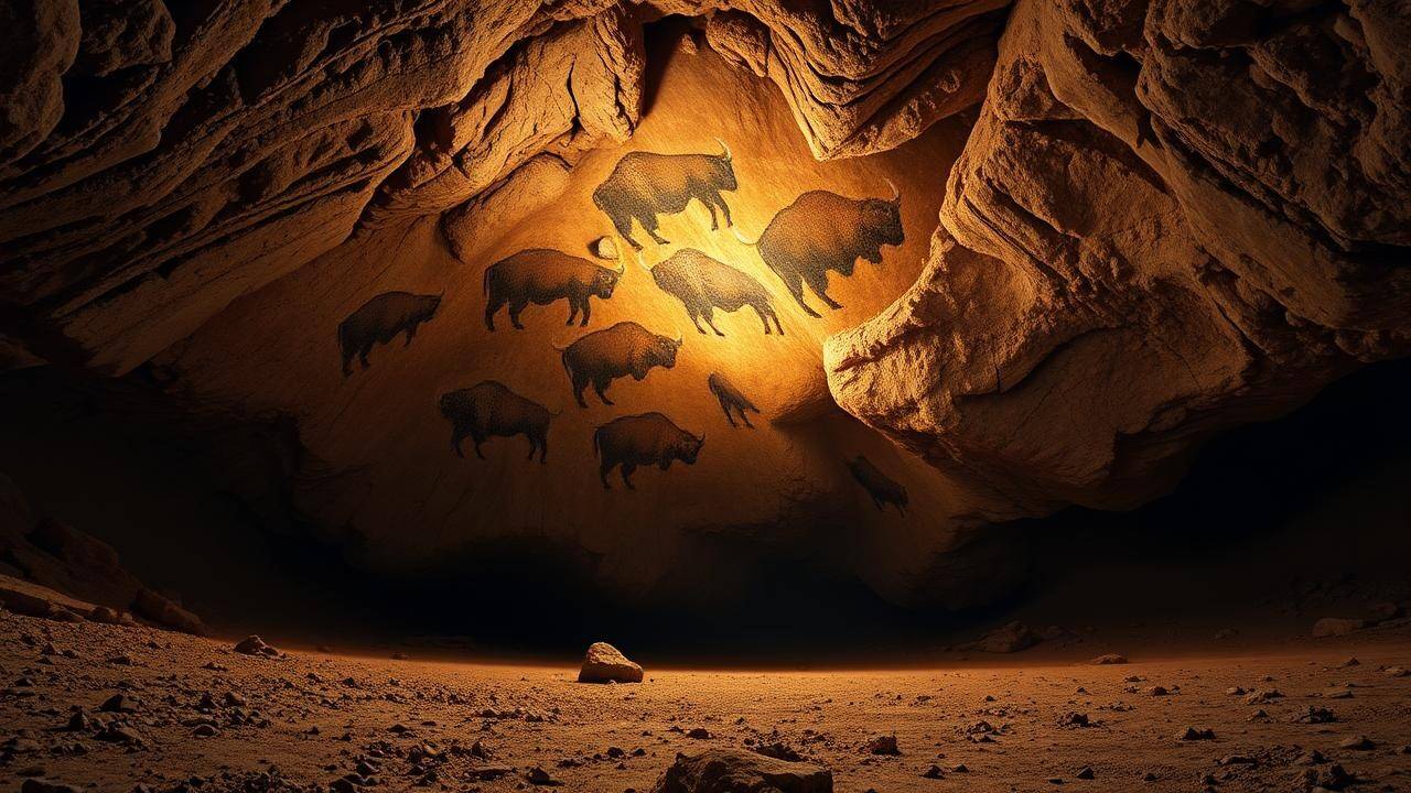 Ancient Bison Cave Masterpieces