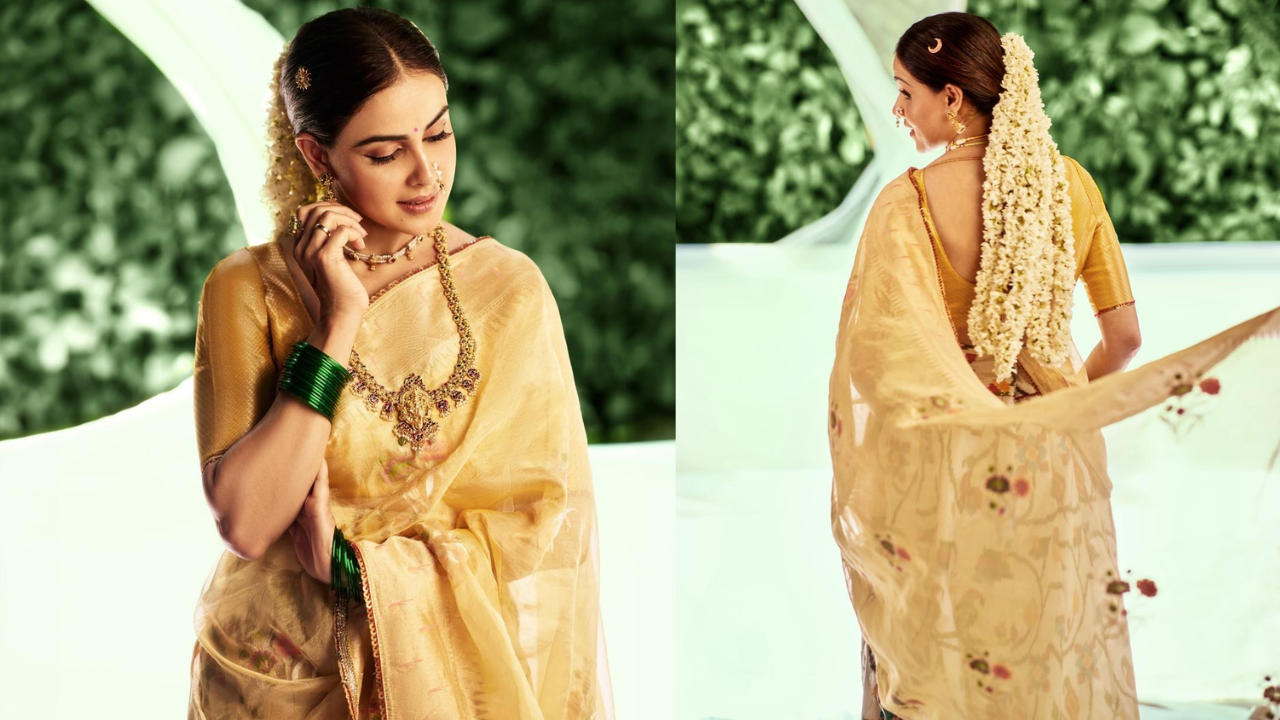 Genelia Deshmukh’s Paithani Saree Moment