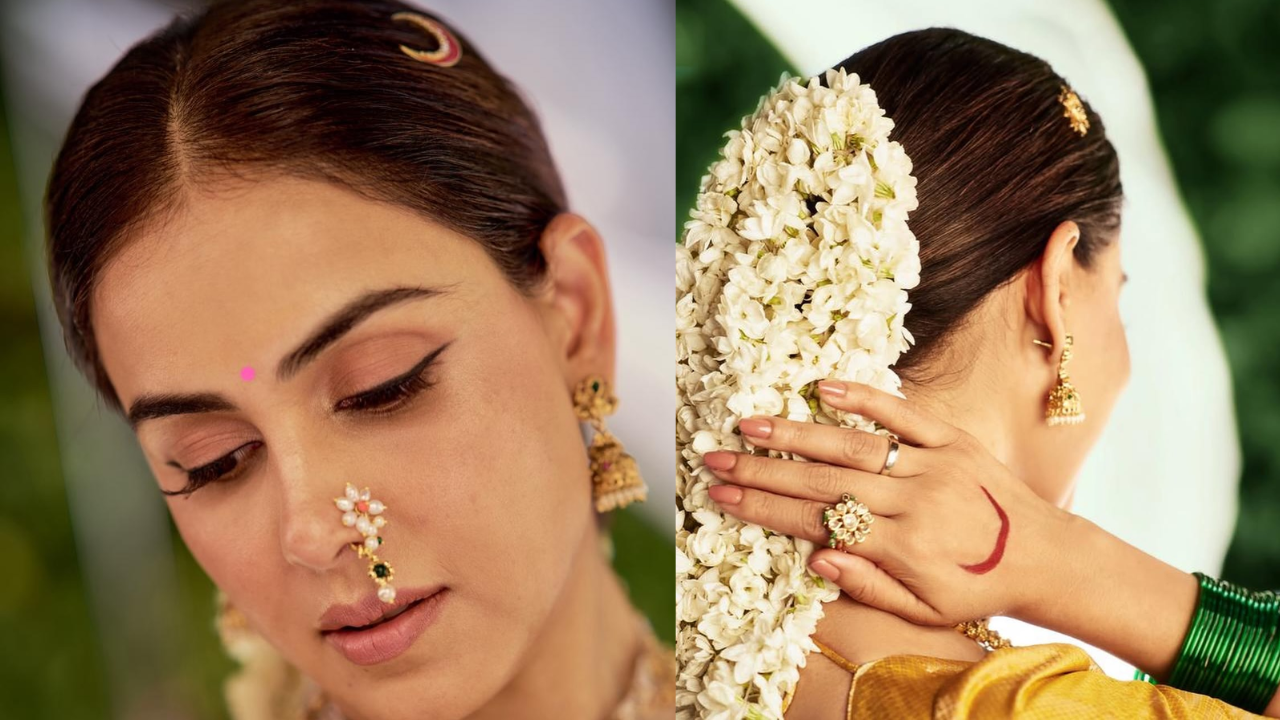 Genelia Deshmukh Reinvents the Paithani Saree