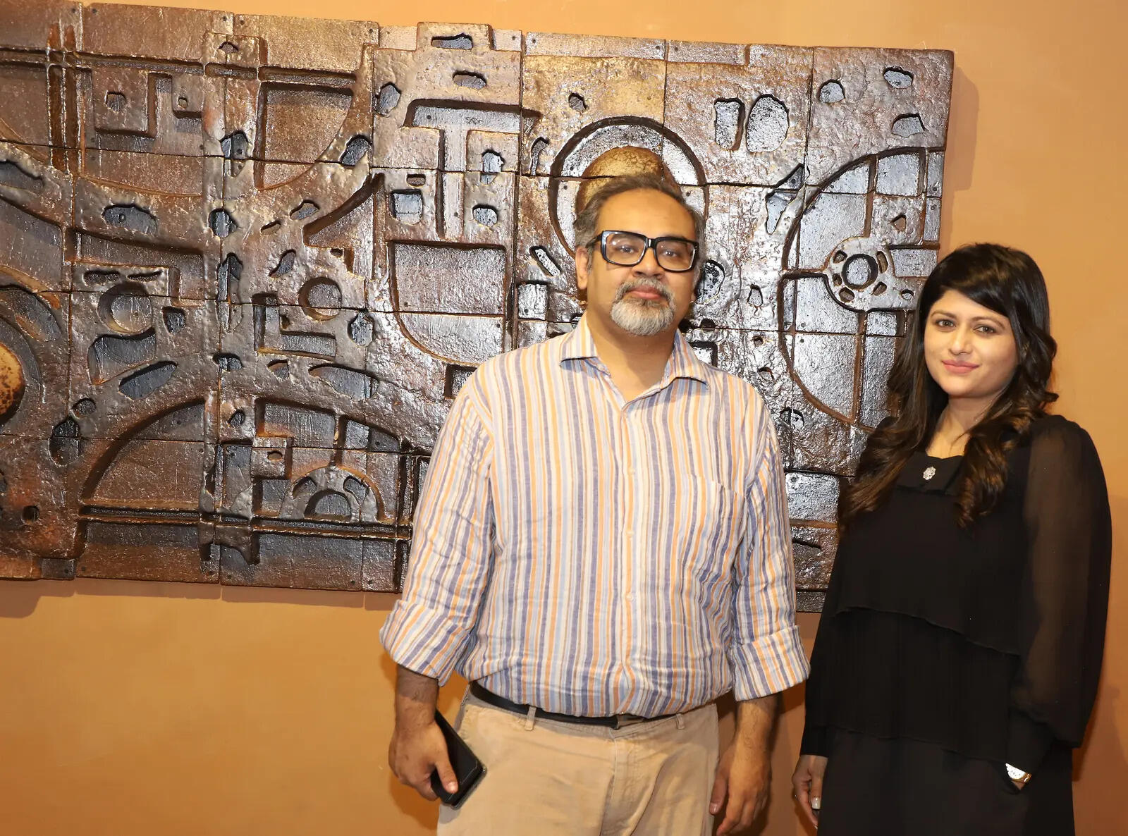 Artist & Curator Ankon Mitra with Parul Mahajan
